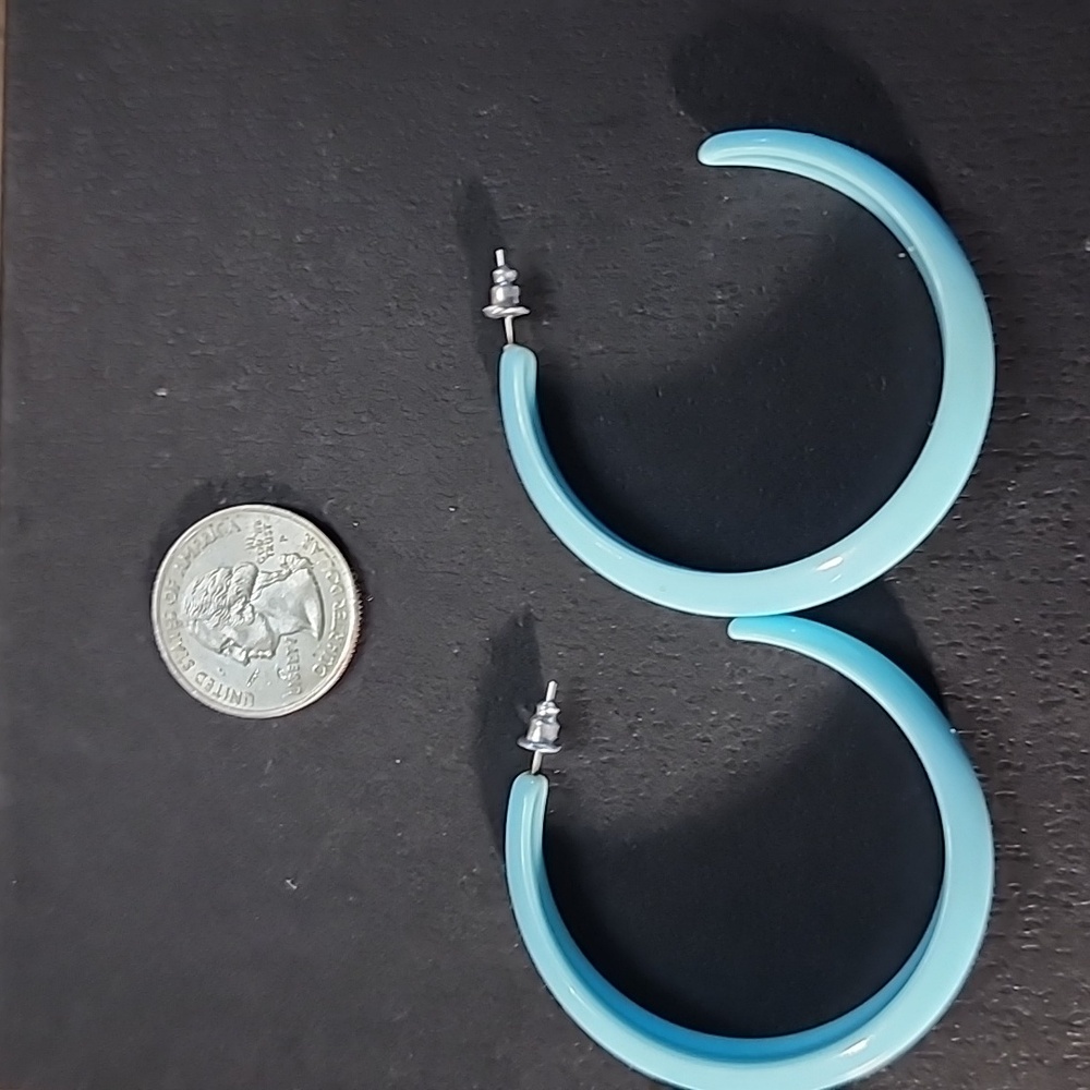 Beautiful light aqua plastic type hoops